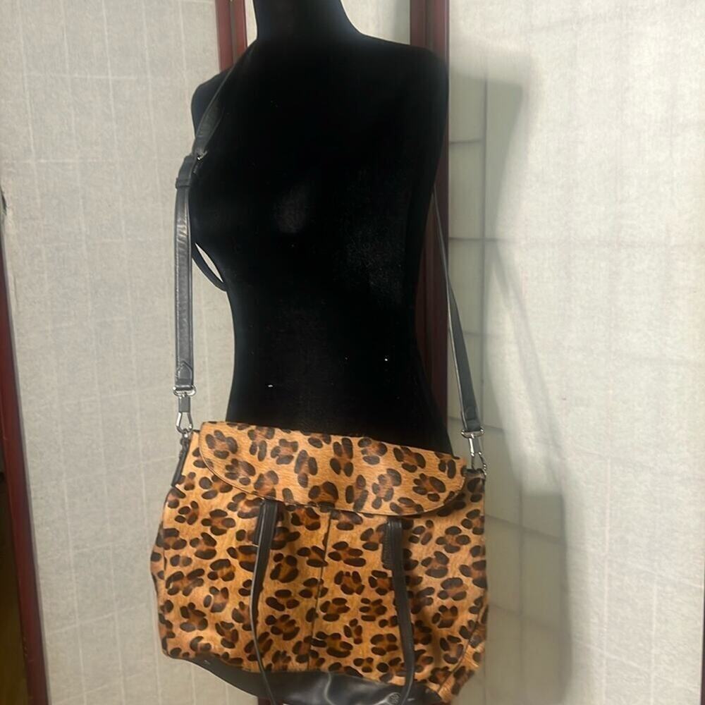 ELISABETH JAMES LEOPARD PRINT CROSBODY BAG